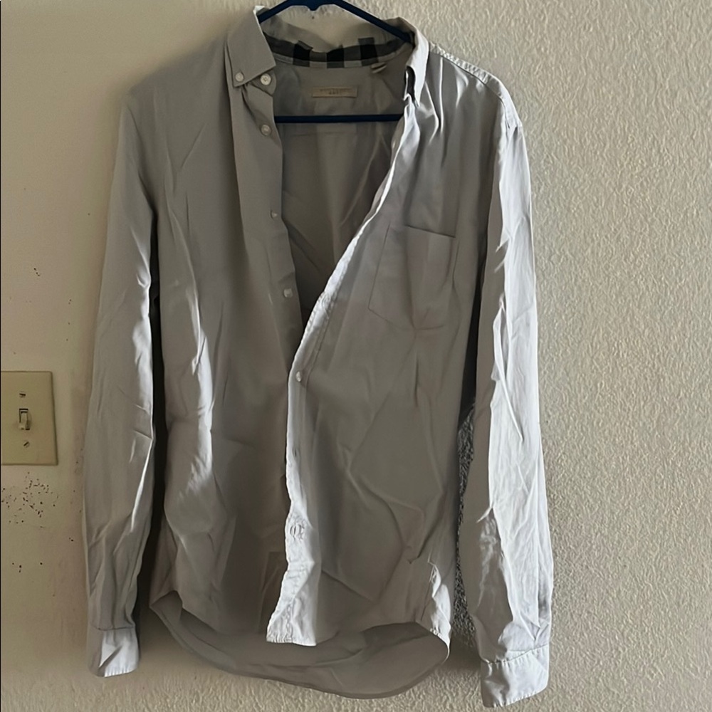 Burberry Brit Light Gray Button-Up Shirt